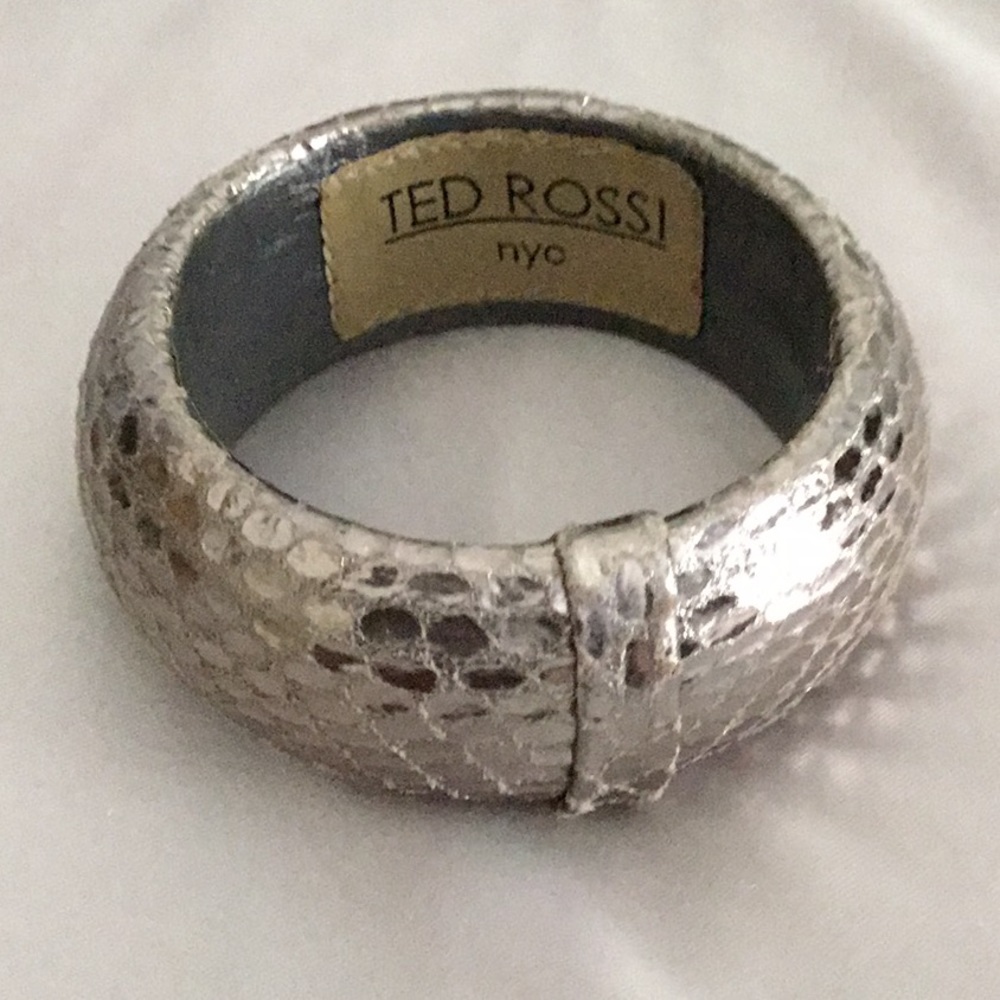 Silver Cuff Bangle Bracelet - image 1